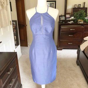 Adrianna Papell Periwinkle Blue Cocktail Dress 6